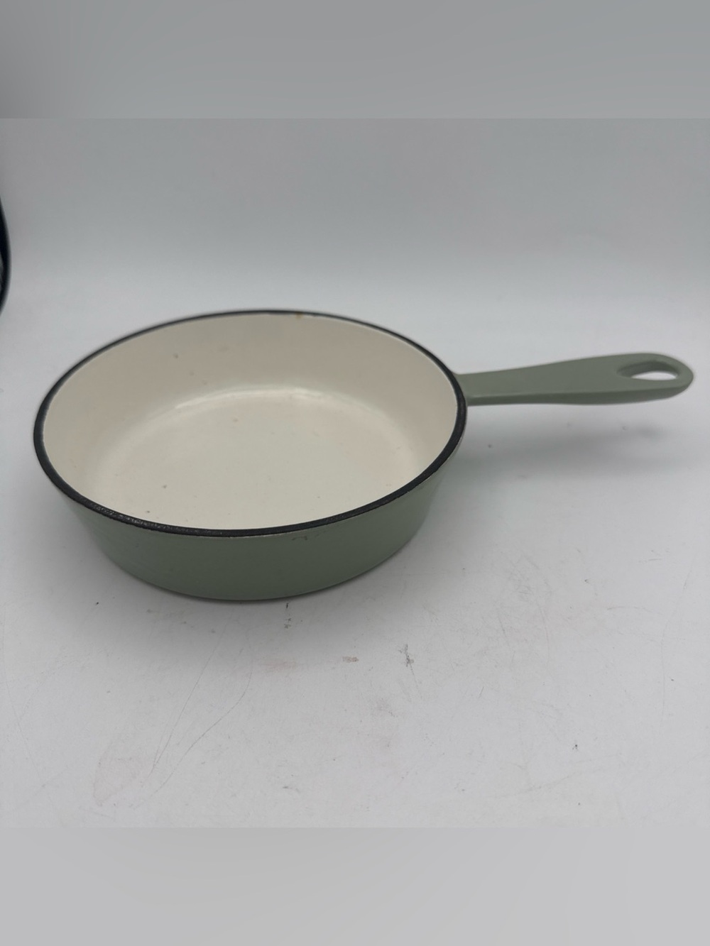 Figment enameled Cast Iron 6” Frying pan Skillet Sage Green